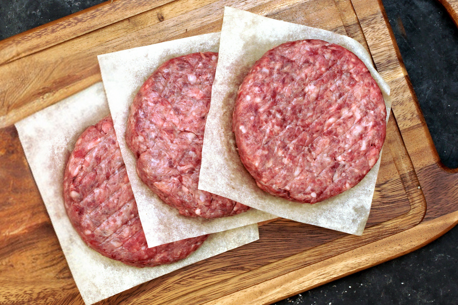 Bacon + Beef Burger Patties (3/pkg)