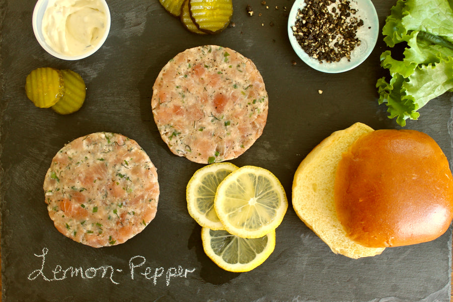 Umami Salmon Burgers
