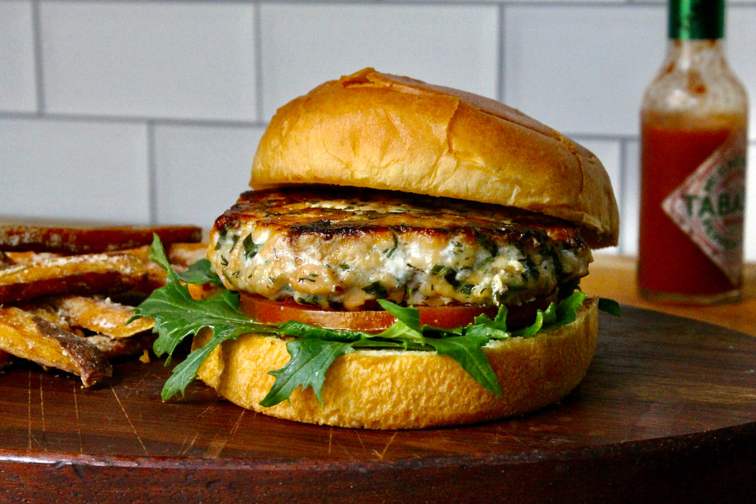 Umami Salmon Burgers