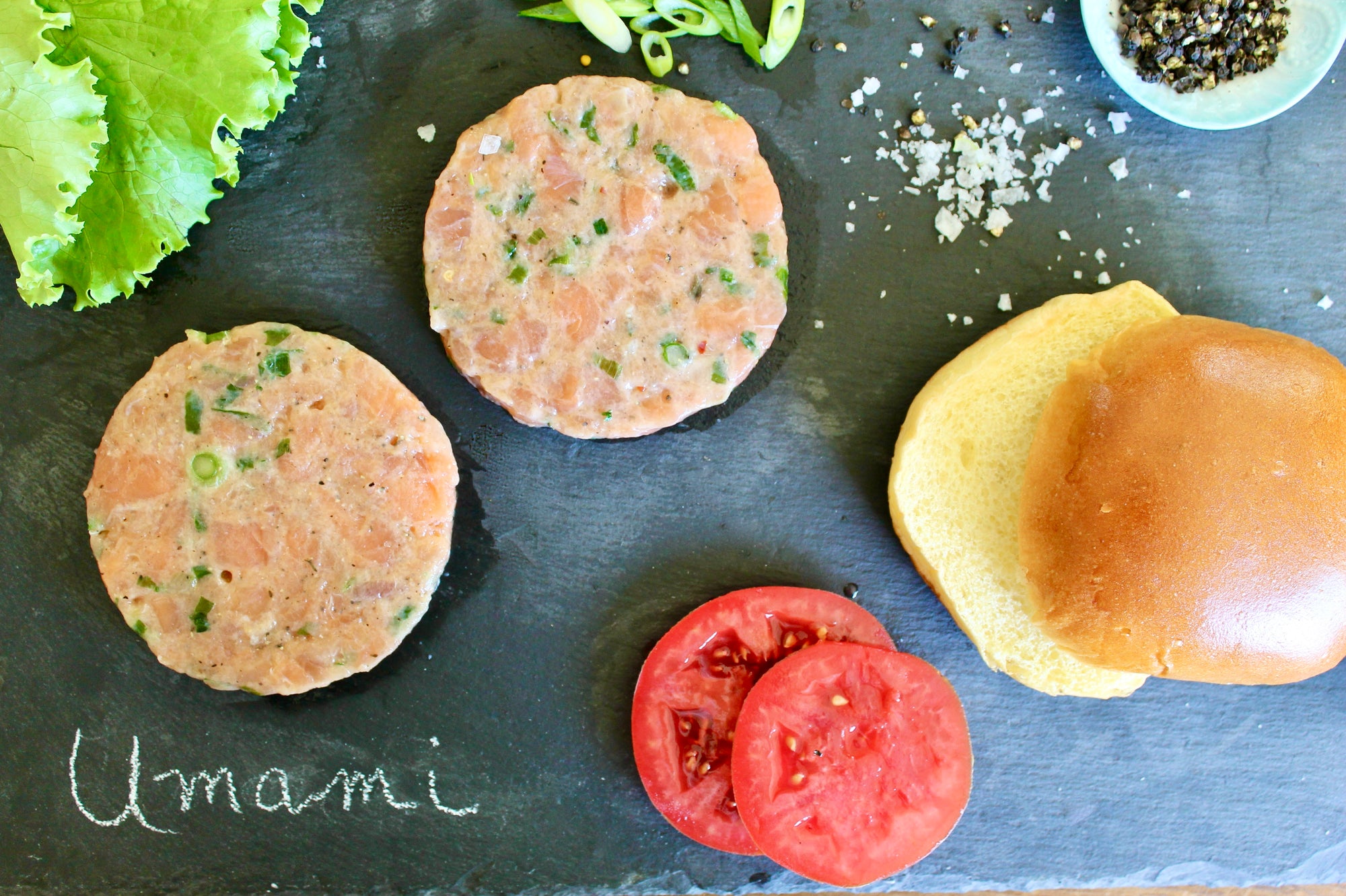 Umami Salmon Burgers